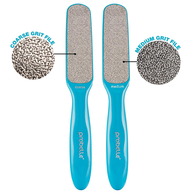Probelle Double Sided Multidirectional Nickel Foot File Callus Remover - Immediately Reduces calluses and Corns to Powder for Instant Results, Safe Tool (Blue) Blue - BeesActive Australia