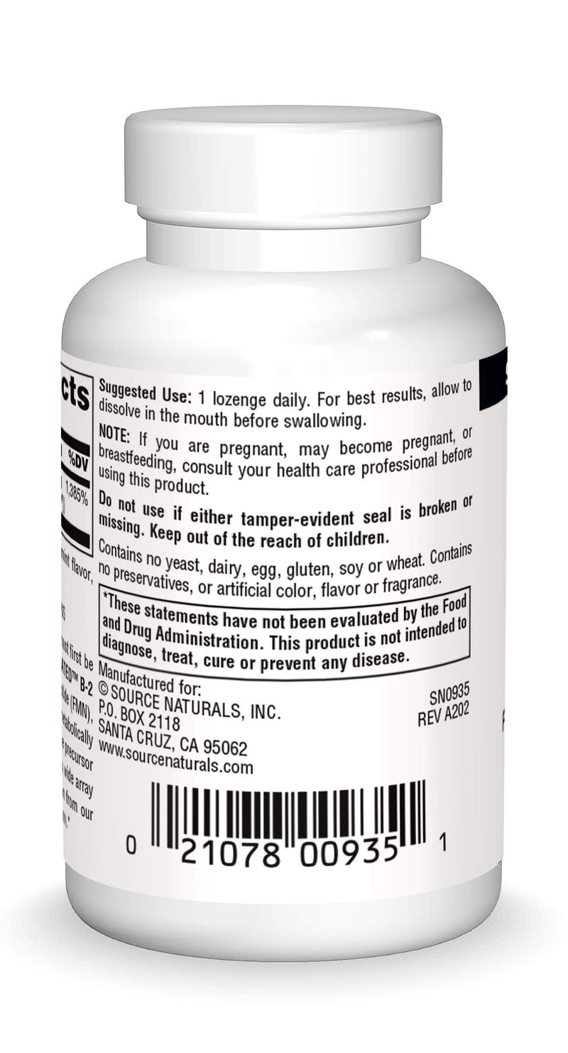 Source Naturals Coenzymated B-2 Lozenges 25mg, 60 Count 1 60 Count (Pack of 1)