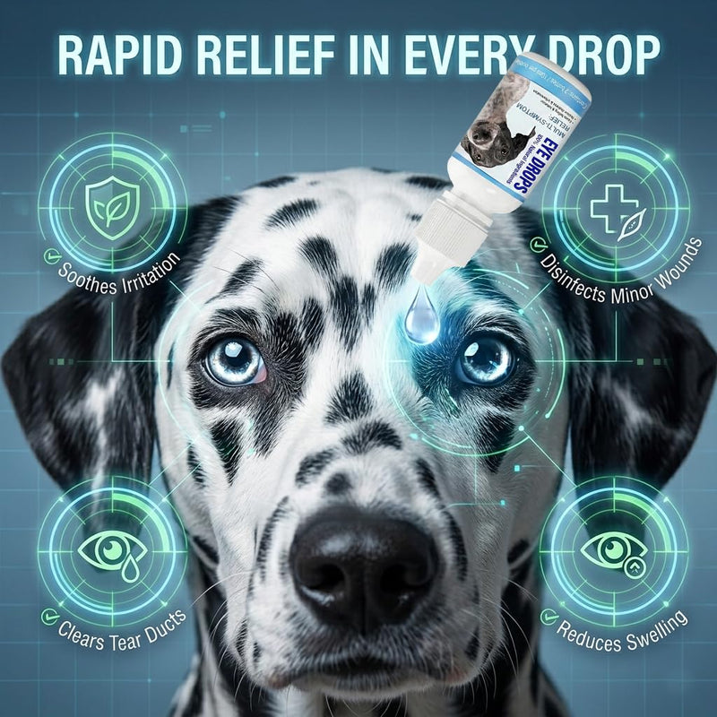 Dog Eye Drops for Infection 2Pack, Gentle Eye Drops for Dogs & Cats, Non-Irritating & Antiseptic Eye Drops to Remover Tear Stain for Pets 10 ml (Pack of 2)