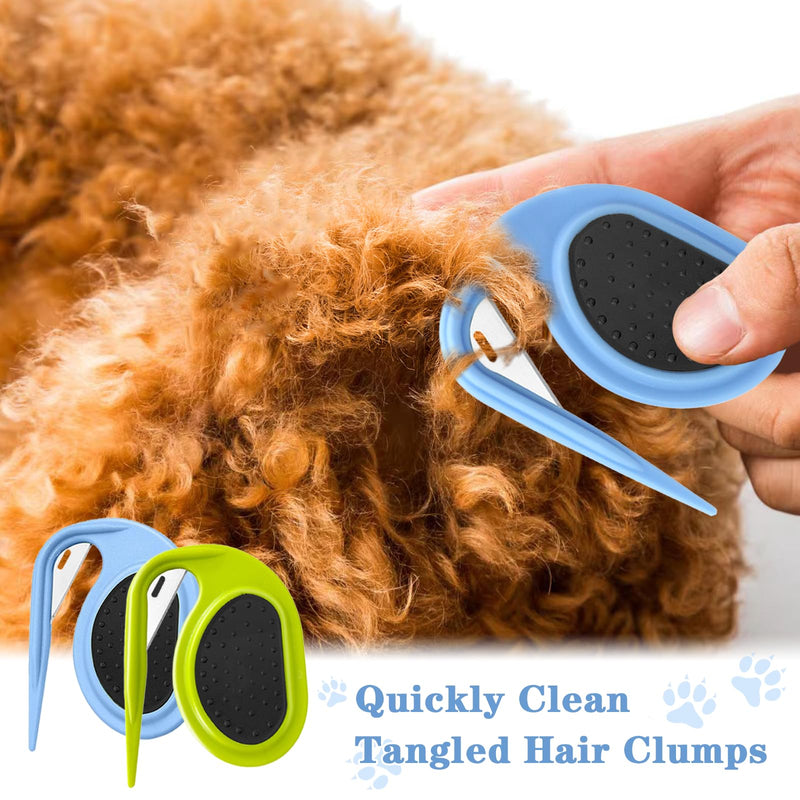 Multifunctional Pet Grooming Comb - Hair Removal Tool for Cats and Dogs, Knot Remover and Opener for Loose, Knotted Fur 2pcs - BeesActive Australia