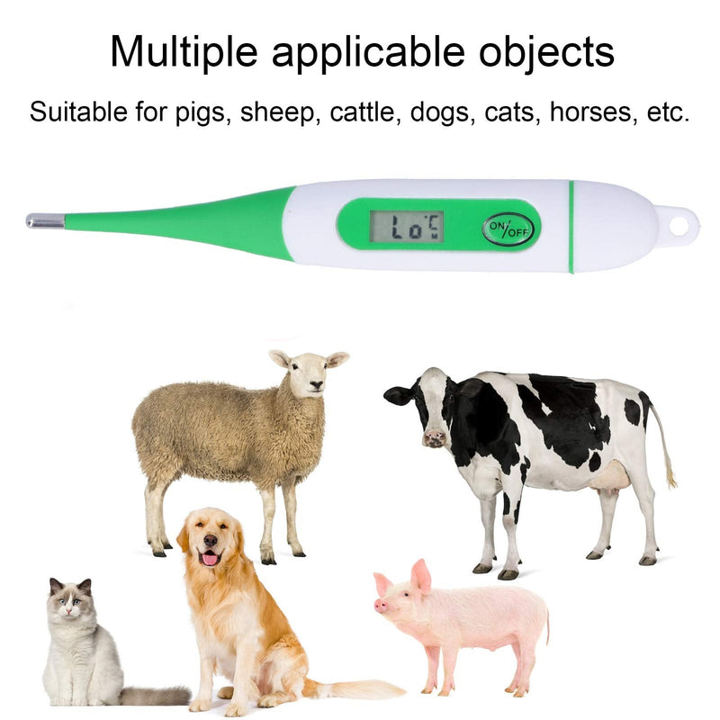 Fever thermometer for horses, cattle, digital pet thermometer, waterproof animal thermometer with flexible temperature probe, for pet owners of dogs, cats, veterinarians - BeesActive Australia