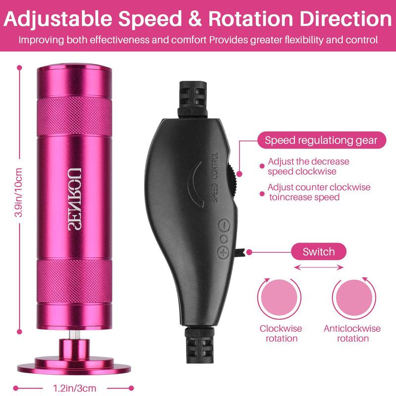 Electric Foot File Tool - Callus Remover for Feet, 2-in-1 Nail Grinder, Adjustable Speed with 60 Sandpaper Discs, Rose - BeesActive Australia