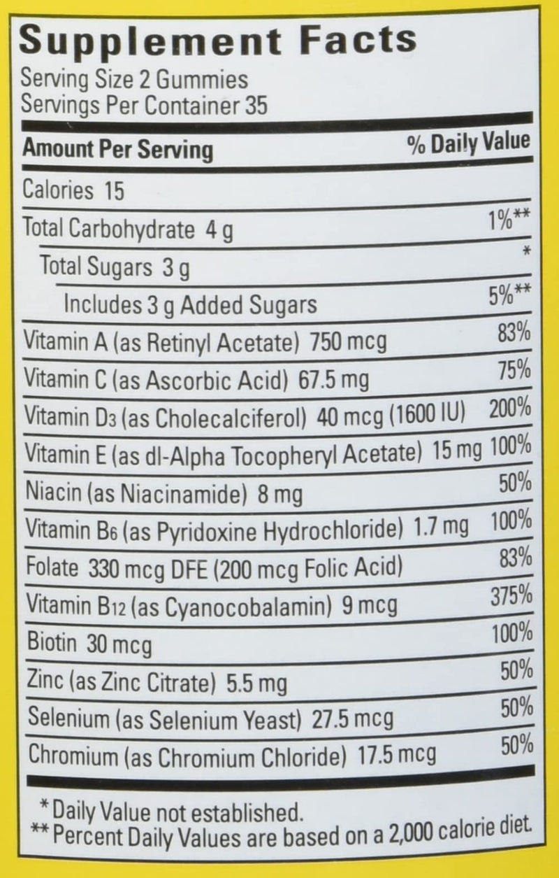 Nature Made Multi for Him, Mens Multivitamins Gummies, Energy Metabolism Support, Multivitamin for Men, 70 Gummy Vitamins and Minerals, 35 Day Supply (Pack of 2) Cherry and Mixed Berry 70 Count (Pack of 2)