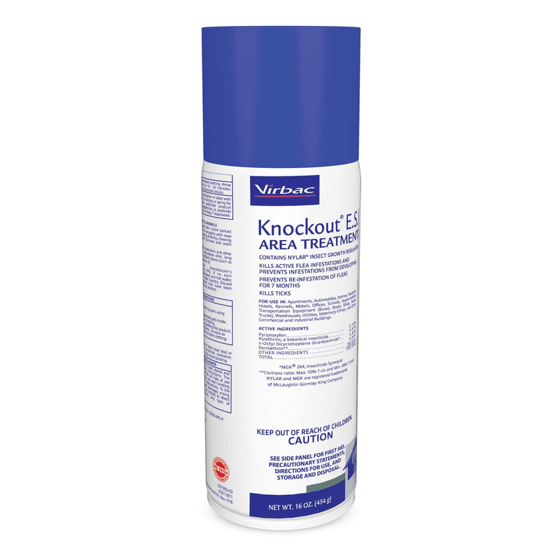 Virbac KNOCKOUT® E.S. Area Treatment Carpet Spray, Kills Fleas, Flea Eggs, Flea Larvae, and Prevents Infestations, 16 oz