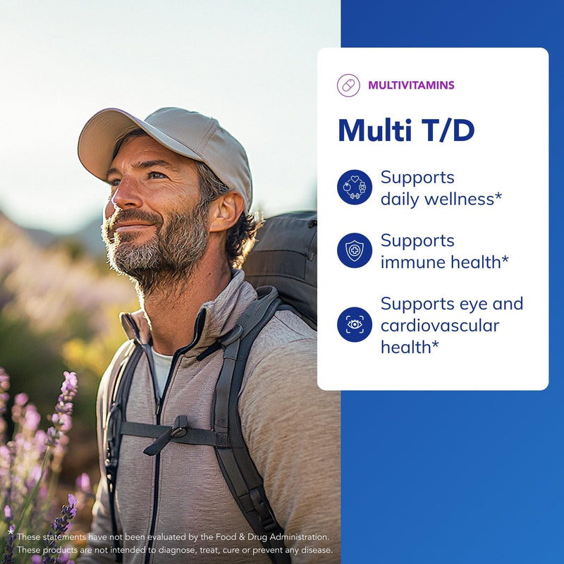 Pure Encapsulations Multi T/D, 120 Capsules | Multivitamin and Mineral Supplement, for Daily Wellness, Cardiovascular and Immune Health*, Rich in Vitamins and Minerals 120 Count (Pack of 1)