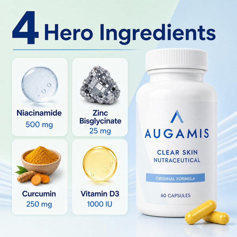 Hormonal Acne Treatment for Women – DIM-Free Clear Skin Supplement for Face & Body - Supports Nodular & Cystic Acne Relief and Rosacea Care for Teens & Adults (60 Pills, 485mg) 60 Count (Pack of 1)