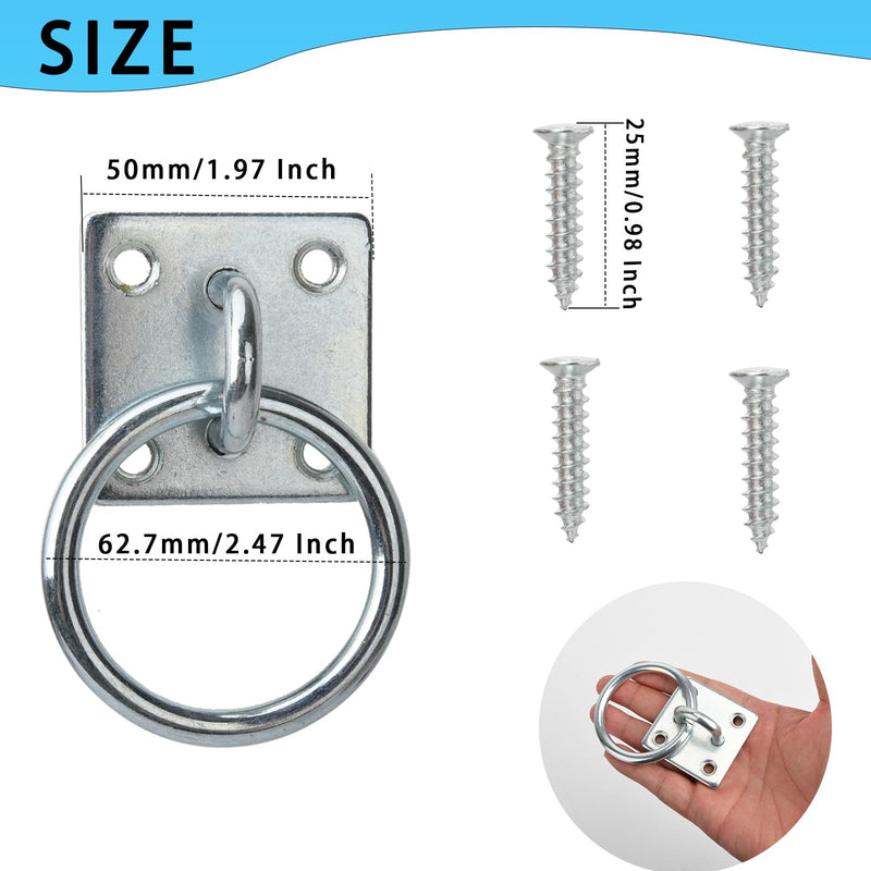Tie Ring Plate,Wall Mounted Block Tie Ring Horse Hitching Ring with Screws for Horse Stall Stable Tack Room and Barn - BeesActive Australia