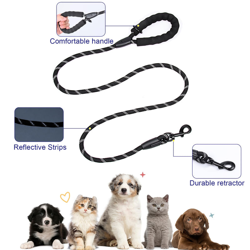 Patas Lague No Pull Dog Harness for Large Dogs, Soft Adjustable Step in No Choke Dog Harness and Leash Set, Reflective Solid Dog Vest Harness with Buckle Lock, Black XL - BeesActive Australia