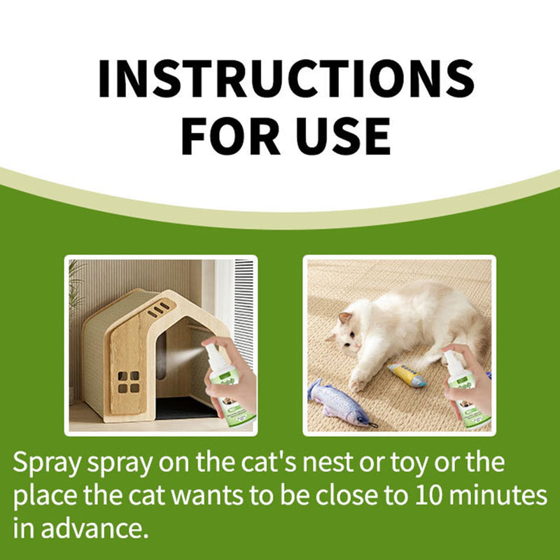 JoanofArc Catnip Spray for Cats, 100% Natural Dual-Plant Formula for Cats & Kittens, Highly Potent for Energizing Play & Toy Renewal, Calming Stress Relief for Indoor Cates 60 ML