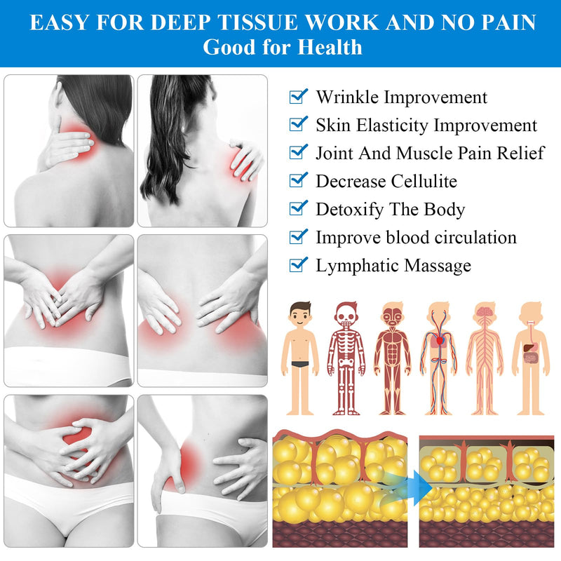 Silicone Cupping Therapy Sets, Cupping Kit for Massage Therapy,Anti Cellulite Cup, for Cellulite Reduction Joint Pain Muscle Pain Transparent White - BeesActive Australia