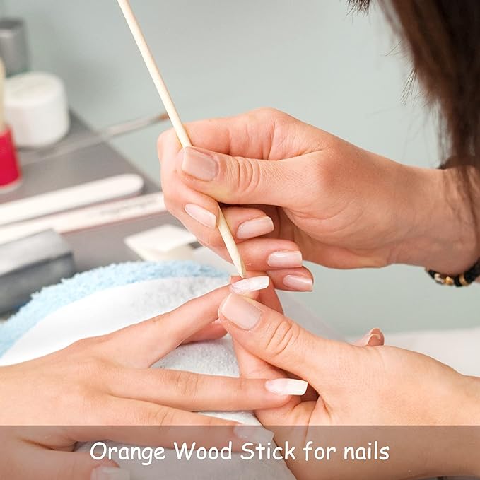 ROSENICE 100 PCS Multi-functional Orange Wood Sticks for Nail - BeesActive Australia