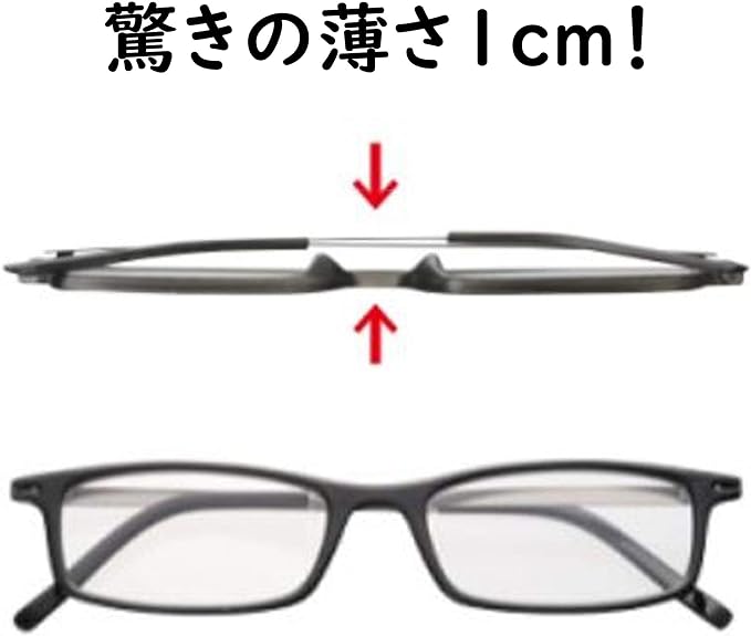[Megan] Reading Glasses Stylish Men's Reading Glasses (Blue Light Cut, Ultra Slim Compact Ultra Flat Reader) Black Frequency 3.00 5625-30 - BeesActive Australia