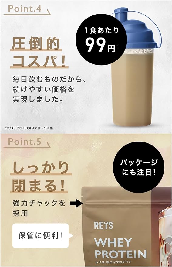 REYS Whey Protein Supervised by Noriaki Yamazawa 1kg Made in Japan Contains 7 types of vitamins WPC Protein Protein Whey Protein… (Cafe au lait flavor) - BeesActive Australia