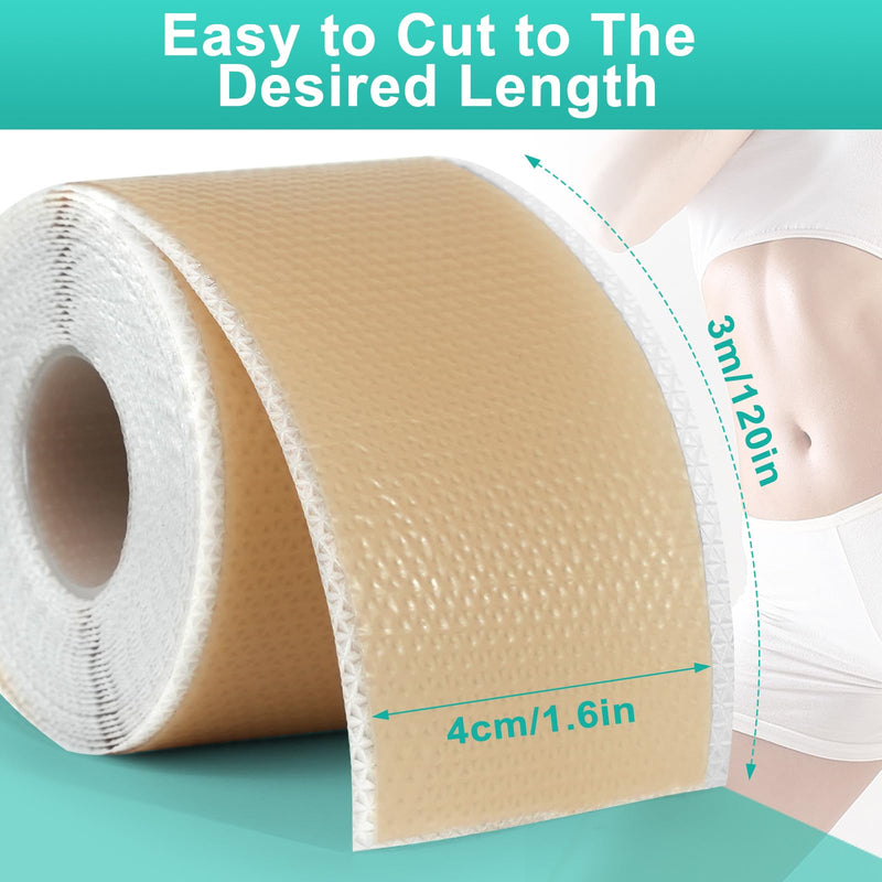 Silicone Scar Sheets(1.6” x 120” Roll-3M), Reusable Silicone Scar Tape for Surgical Scars, C-Section Scars, Stretch Marks, Hypertrophic Scars, Burn Scars, Tummy Tuck and Keloid Scars - BeesActive Australia