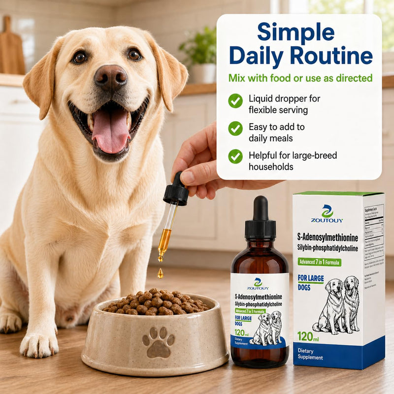 Same for Dogs Liquid Drops with Silybin, Milk Thistle, Choline, Artichoke, Dandelion & Curcumin, Dog Liver Support Supplement, Positive Mood & Daily Wellness Formula,Same for Dogs Liquid (120ml) 120ml