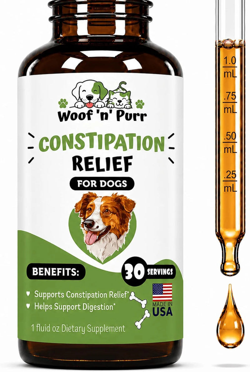Dog Constipation Relief Made in USA – Liquid Stool Softener for Dogs, Fast Acting Dog Laxative for Constipation & Blockage Support, Gentle Digestive Aid