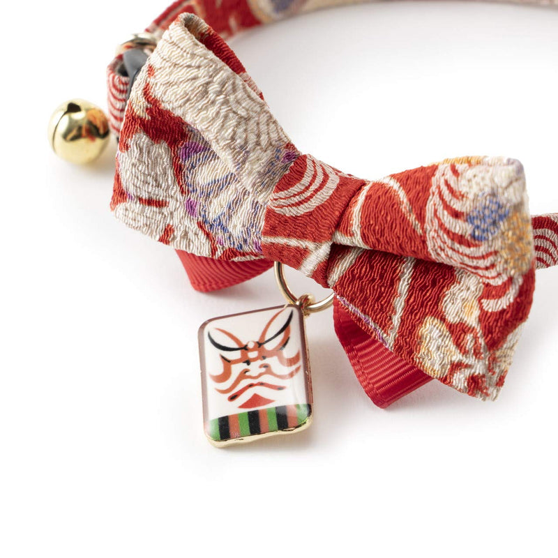 Necoichi Kabuki Charm Bow Tie Cat Collar (Red) Red - BeesActive Australia