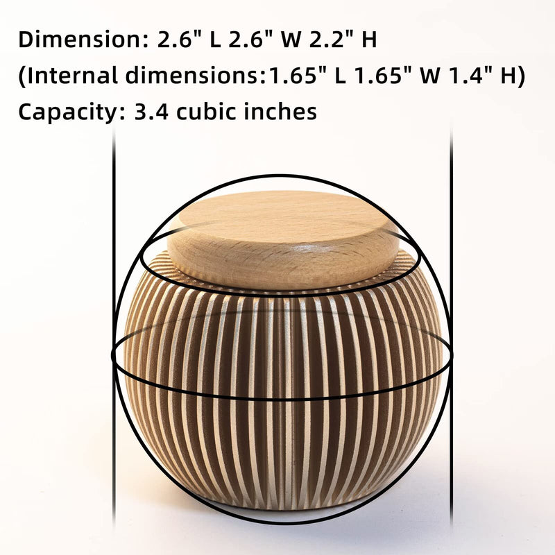 Small urn for human ashes, handcrafted urn, beautiful small keepsake, urn, mini urn spherical - BeesActive Australia
