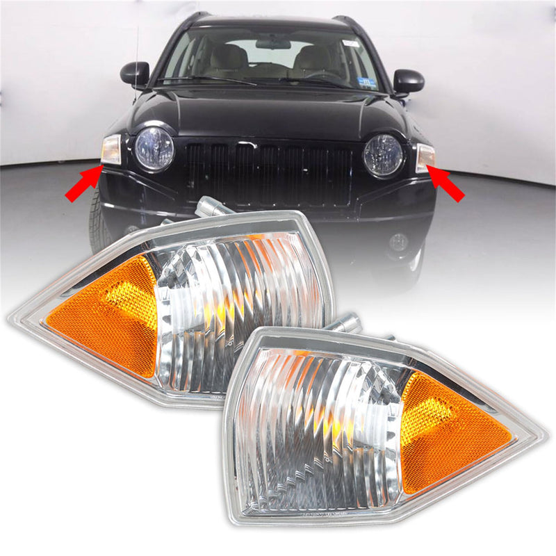 WFLNHB Park Signal Corner Marker Lights Replacement for Compass 2007-2010 Driver Left Side and Passenger Right Side 68000682AB 68000683AB - BeesActive Australia