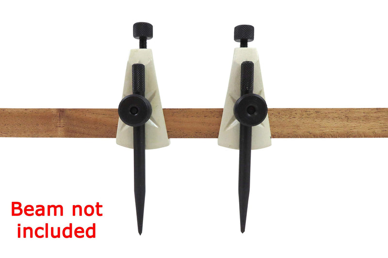 Taytools 468310 Large Adjustable Trammel Head Set Beam Compass, Pencil Holders, Hardened Points