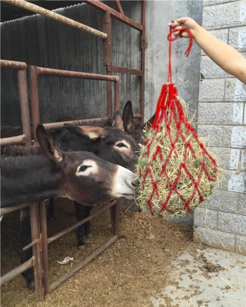 3PCS Hay Net for Horses, Slow Feed Hay Bag, Hanging Hay Feeder for Horses, Goats, Sheep - BeesActive Australia