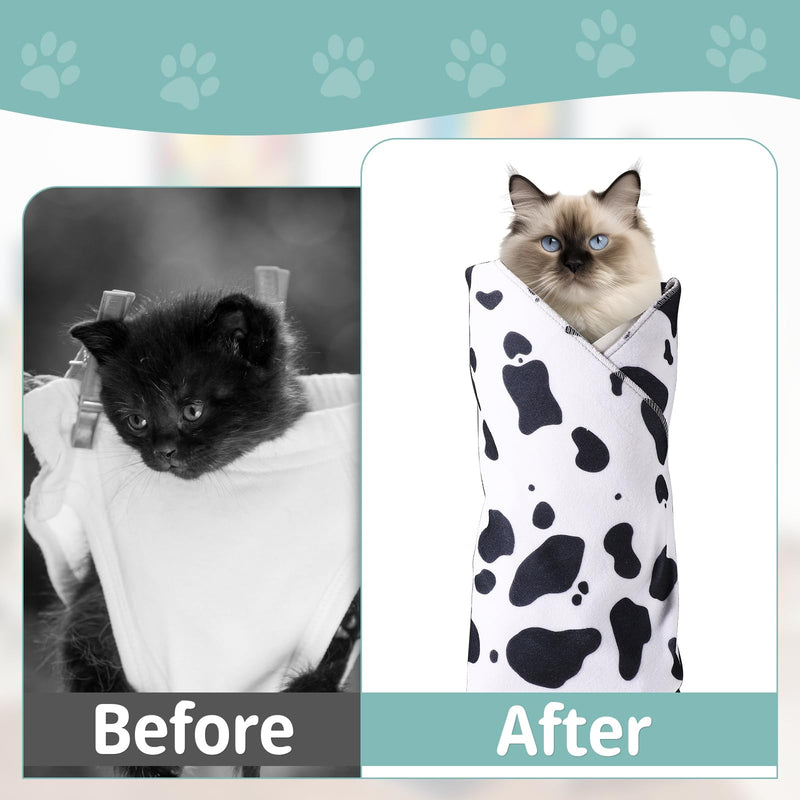 Gosknor Cat Care Wrap, 55x55cm Soft Self-Adhesive Bondage Cloth Made of Cat Towel Bite and Scratch Protection Wrap Cloth for Cats for Claw Trimming for Medication - BeesActive Australia