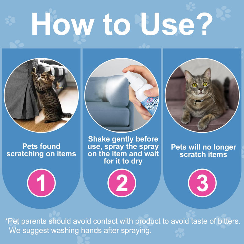 Cat Deterrent Spray. 175ML Cat Repellent Indoor for Cat and Kitten. Cat Scratch Furniture Protector. Effective Cat Repellent Spray Training Aid for Furniture, Curtains, Sofas, Indoor & Outdoor. - BeesActive Australia