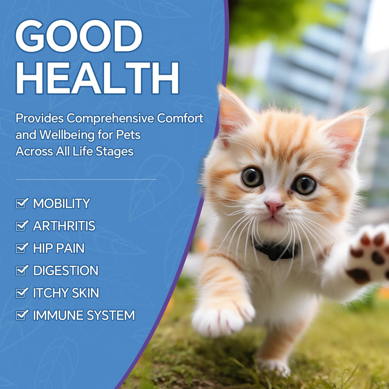 WEALLIN Hemp Oil for Dogs and Cats - Omega-3, 6, 9 Rich Organic Extract - Eases Pet Anxiety, Pain, Skin & Coat Health - Stress Relief, Hip & Joint Support - Calming Treats (4 Pack) 4PC