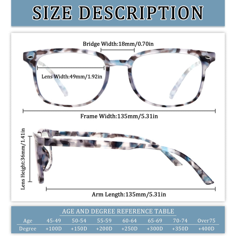 5 Pack Reading Glasses Blue Light Blocking for Women,Computer Readers with Spring Hinge Multicolor-c2 2.0 x - BeesActive Australia