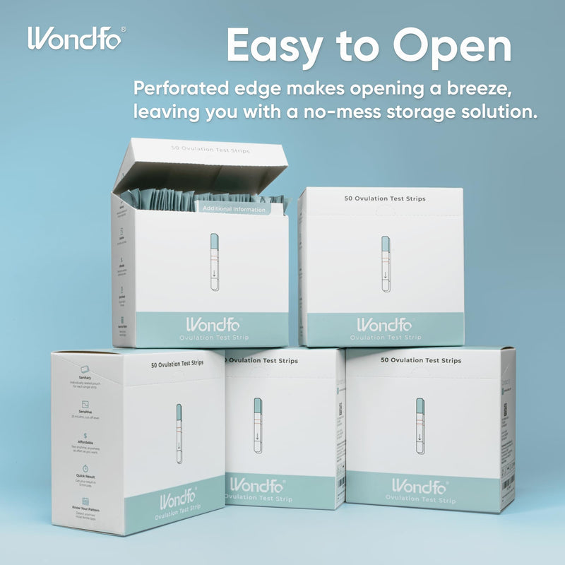 Wondfo Ovulation Test Strips - Women Fertility Tracking and Pregnancy Planning with Cycle-Detecting LH Surge - Highly Sensitive and Fast Result at Home Kit (50 Count) 50 Count (Pack of 1) - BeesActive Australia