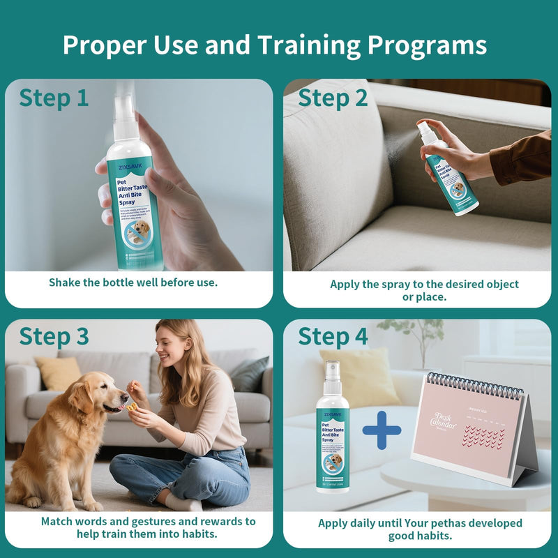 Bitter Apple Spray for Dogs - No Chew Spray for Dogs | Safe, Non-Toxic Chewing Deterrent | Stop Licking, Biting & Destructive Behavior | Training Aid (200ml) 1