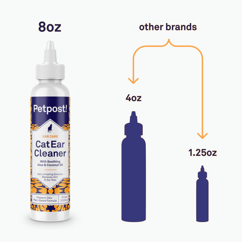 Petpost | Cat Ear Cleaner - Best Ear Remedy for Cats - Natural Coconut Oil Treatment Drops - Alcohol & Medicine Free - 8 oz. 8 oz. - BeesActive Australia