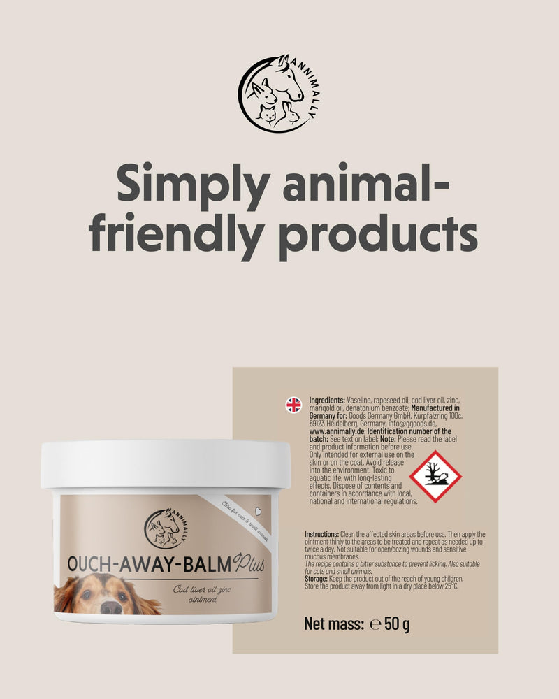 Annimally Skin Care Balm for Dogs 50 g | Skin balm with zinc, cod liver oil, rapeseed oil & calendula, for minor scratches, made in Germany