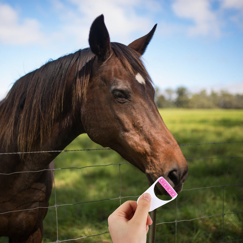 6 PCS Horse Clippers Horse Grooming Kit, Disposable Grooming Razor with Protection Cap, Stainless Steel Blade Razors, Razor Thinning Comb, Suitable for Horse Dog - BeesActive Australia