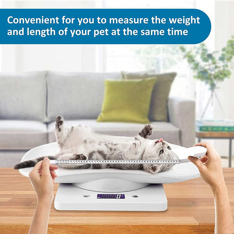 Digital Small Animals Scales for Weighing with Tape Measure, Puppy Whelping Scale Weigh Your Kitten, Rabbit with High Precision, Multifunction Electronic Baby Scales for Small Dogs Pet Scale&Tape - PawsPlanet Australia