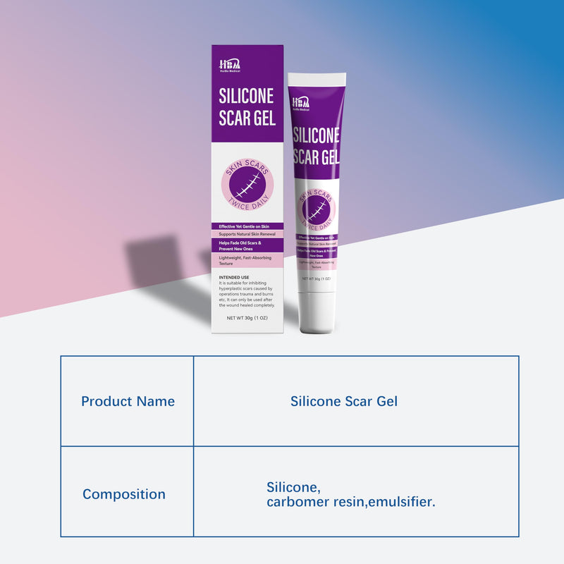 Silicone Scar Gel, Advanced Medical Grade Scar Silicone Cream for Old & New Scars, Surgical Scars, Acne, Burn, Keloids & Stretch Marks 30g - BeesActive Australia