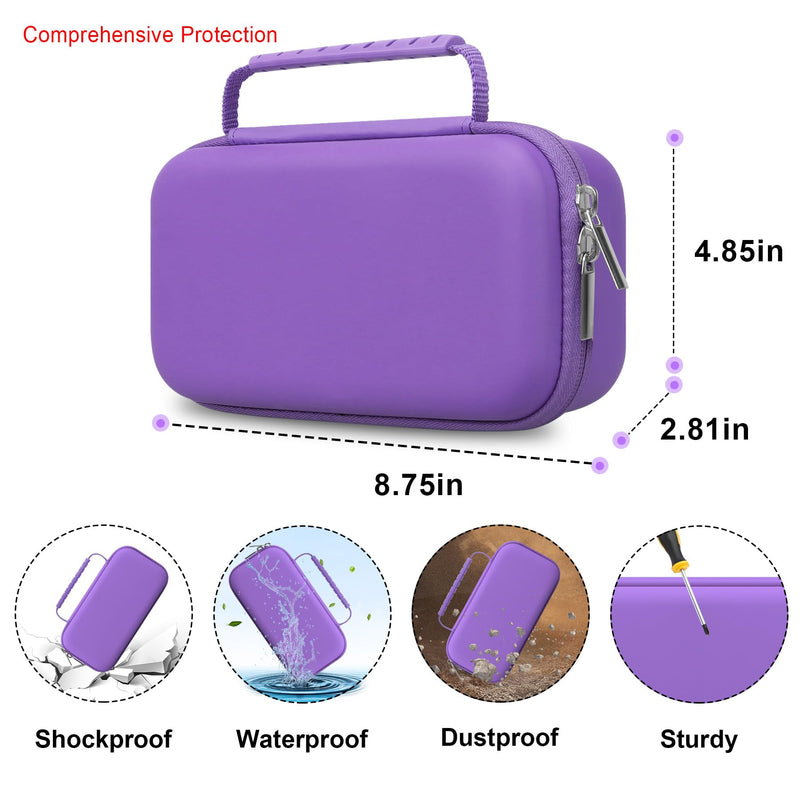 Elonbo Carrying Case for Portable Handheld Inhaler Nebulizer Machine for Adults and Kids, Asthma Inhaler Travel Case, Handheld Mesh Atomizer Machine Holder, Inhaler Spacer Bag, Purple - BeesActive Australia