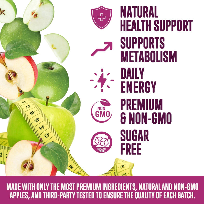 Apple Cider Vinegar Gummies 1000mg per Serving - Sugar Free Max Strength ACV Gummy Vitamins Supplement, Advanced Formula, Vitamin B12 Supports Metabolism & Energy, Keto Friendly, Vegan, 120 Gummies 120 Count (Pack of 1)