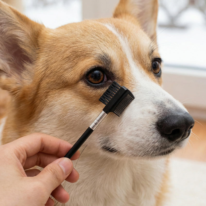 5 Pcs Dog Eye Comb for Gunk Small Dog, Double-Ended Dog Tear Stain Comb, Dog Face Comb for Small Dogs Grooming and False Eyelashes Separation