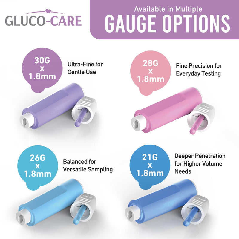 Safety Lancets, Contact Activated, 30G x 1.8 mm, Pre loaded, Sterile, Box of 100, Convenient Fingerprick Device 30G x 1.8mm