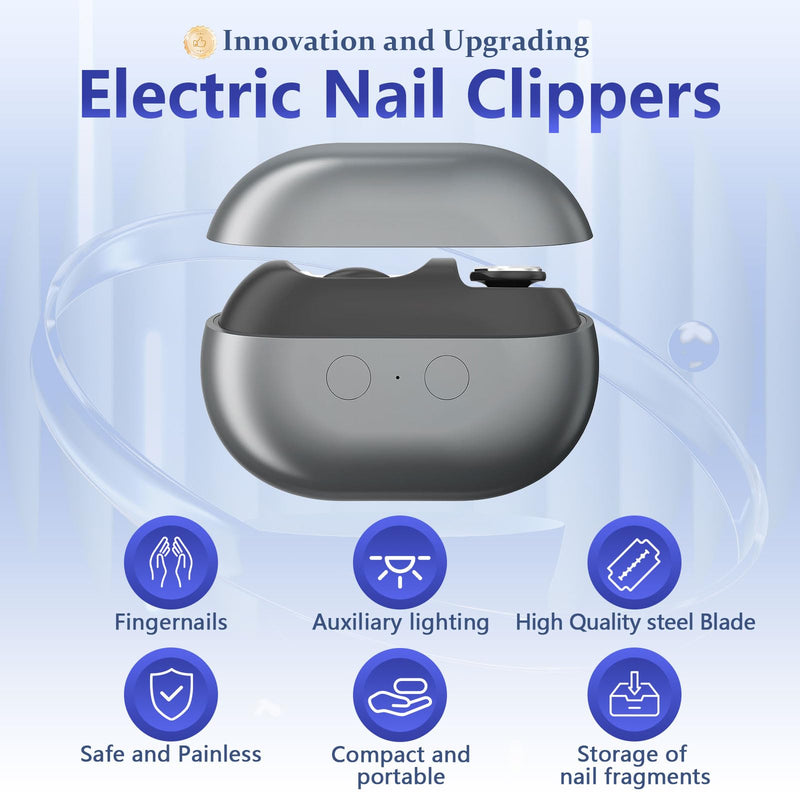 2026 Upgraded 3-in-1 Electric Nail Clippers for Seniors with LED Light, 2-Speed Automatic Nail Trimmer, Cutter for Seniors Adults Kids - BeesActive Australia