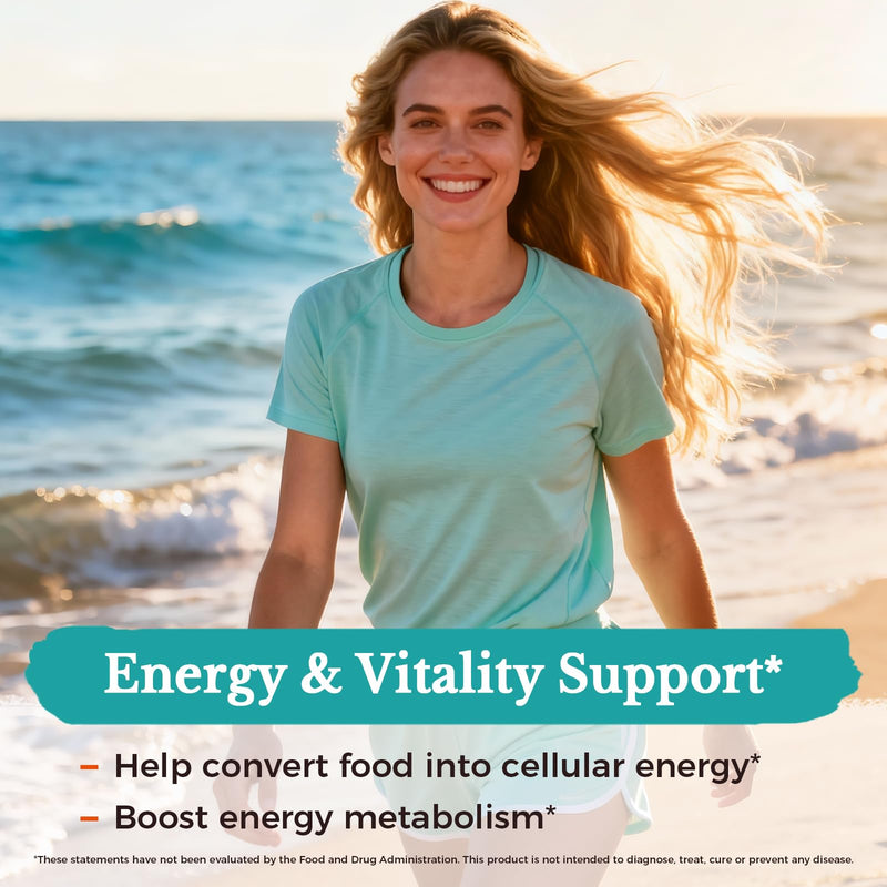 Vitalitown Vitamin B Complex Capsule for Women and Men, Tissue-Ready All 8 B Vitamins, Folic Acid Biotin B1 B2 B3 B6 B12, Healthy Cellular Energy Metabolism & Nervous System Support, 90 Capsules