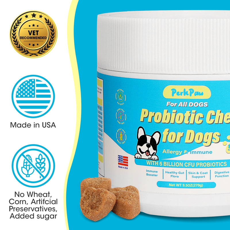 Probiotics for Dogs, Dog Probiotics for Diarrhea & Bowel Support, Digestive Enzymes Promotes Gut Health, Immunity Health & Itch Relief, Prebiotics and Probiotics - BeesActive Australia
