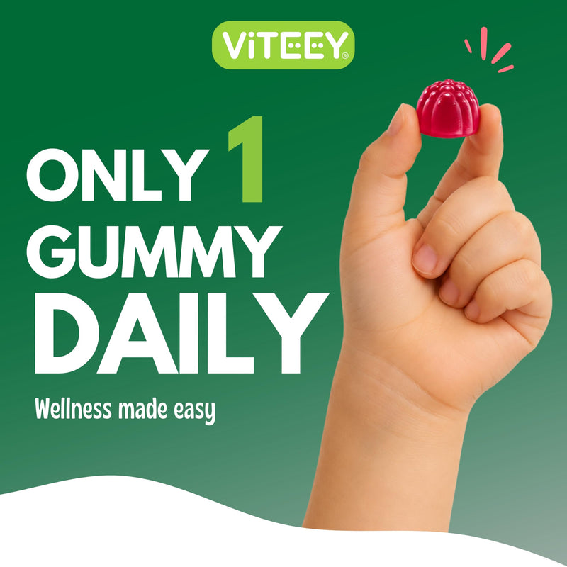 Viteey Zinc for Kids Gummies - 15mg - Tasty Chewable Berry Flavor Gummy | Immune Support - Powerful Natural Antioxidant, Kids Zinc Vitamin Supplement - Vegan, Gelatin Free, Gluten Free - 120 Count 120 Count (Pack of 1)