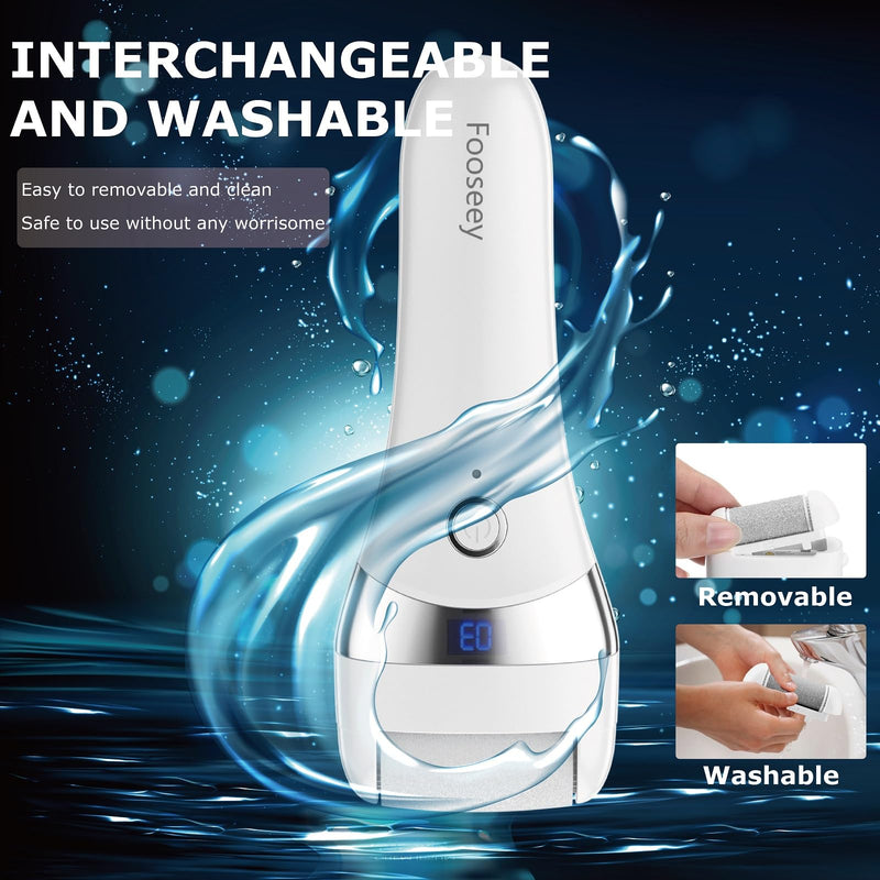 Upgraded Electric Foot Callues Remover, Portable Electric Foot Files with 3 Heads, Rechargeable Feet File for Foot Care, Waterproof Deadskin Remover, Pedicure Tool for Dry and Crack Feet - BeesActive Australia