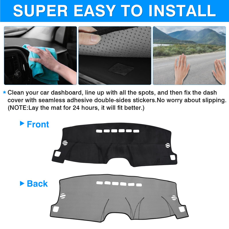 Autorder Dashboard Cover Mat for Jeep Compass 2009–2016 Accessories Dash Cover Upgrade Flannel Dash Mat Sunshade Glare UV Rays Protector 2009-2016 Jeep Compass - BeesActive Australia