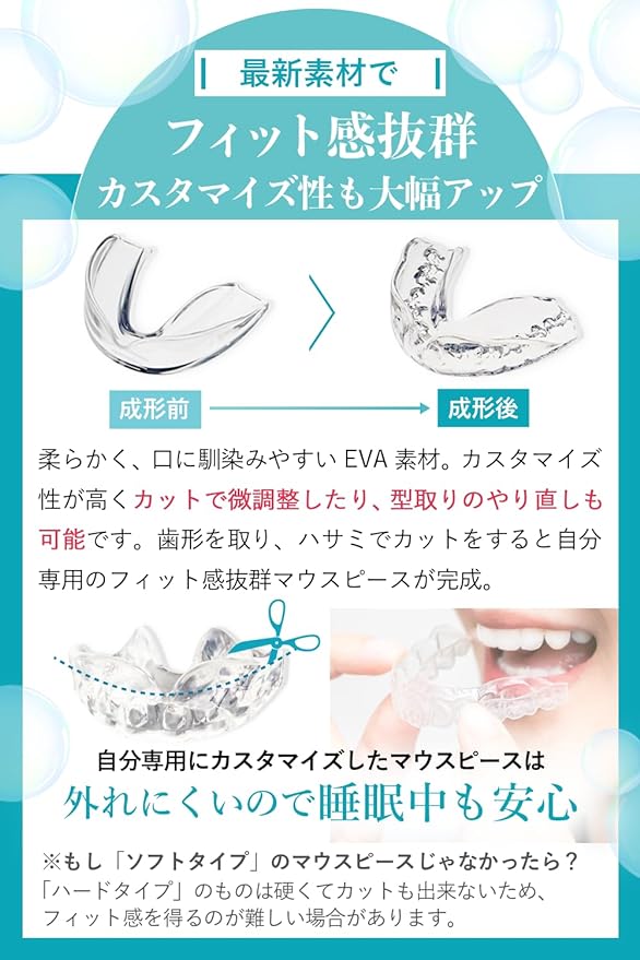 MY HOME DENTAL DENTAL (Dentist's Supervised Mouthpiece) Dental Material EVA Moulded Type with Dedicated Case Night Guard Mouth Guard for Sleeping (4 Pieces) - BeesActive Australia