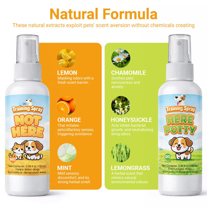 Potty Training Spray for Dogs, Dog Pee Spray for Indoor & Outdoor Use | Not Spray & Spray | Supports Potty Training & Helps Deter Marking | Gentle Formula | 6.8 fl oz