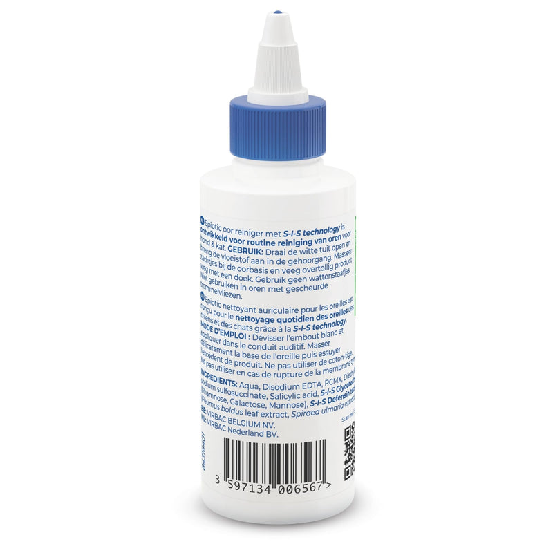 Virbac EpiOtic Cat and Dog Ear Cleaner Solution - Antibacterial and Anti-fungal Dog and Cat Ear Cleaner - 60ml