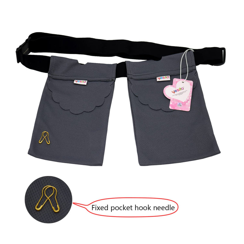 Mastectomy drainage pouch and Shower pouch for Post Mastectomy Support (Dark gray) Dark gray
